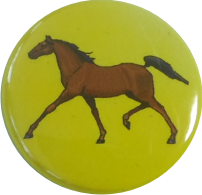 Pferde Button gelb